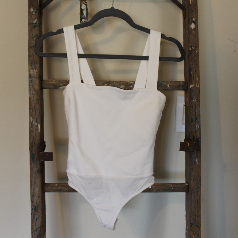 White, Square-Neck Bodysuit